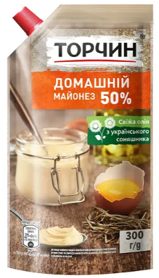 Майонез Торчин Домашній 50%, 300 г